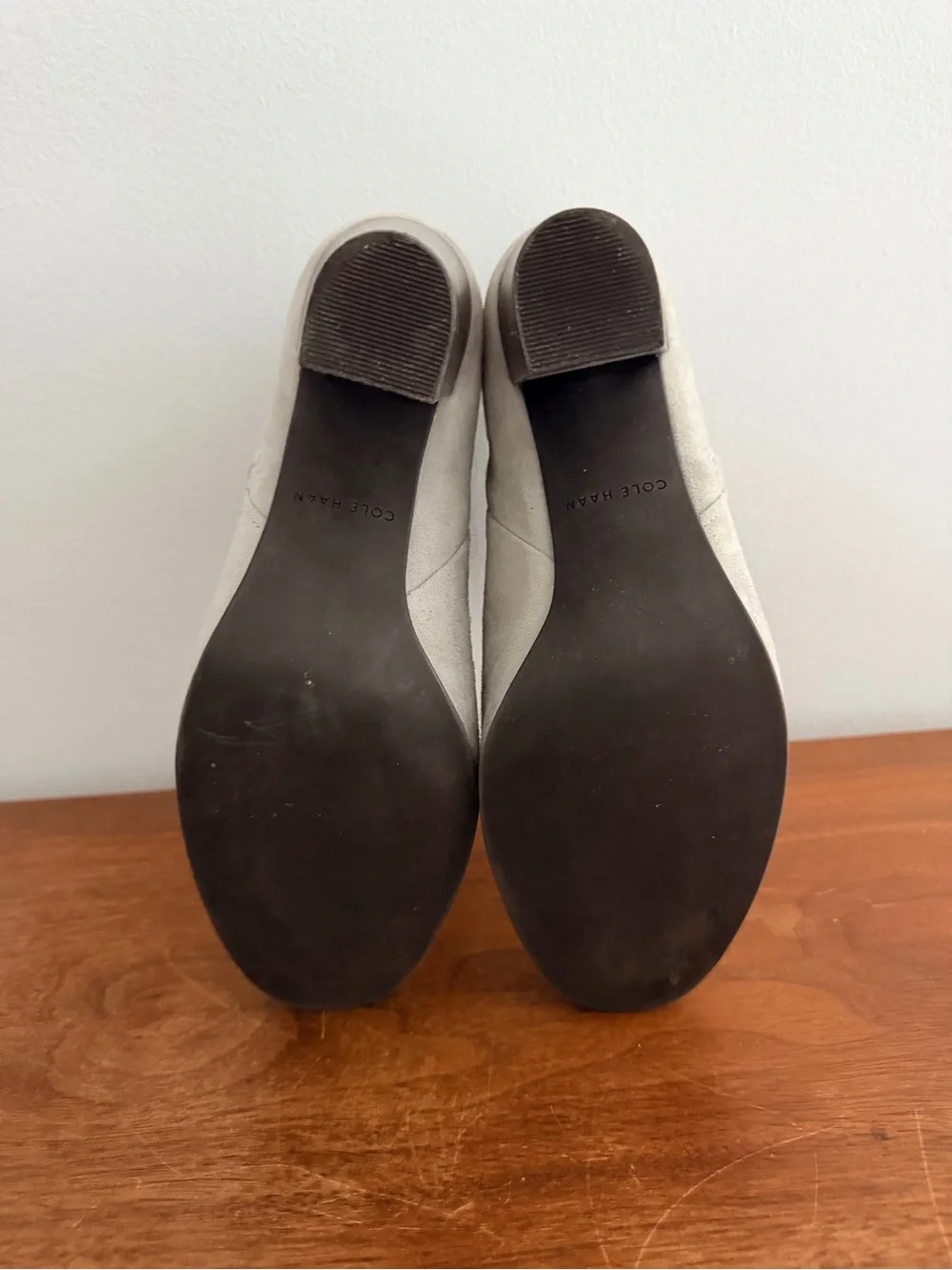 Cole Haan Women's Suede Ankle Booties in Light Taupe/Grey